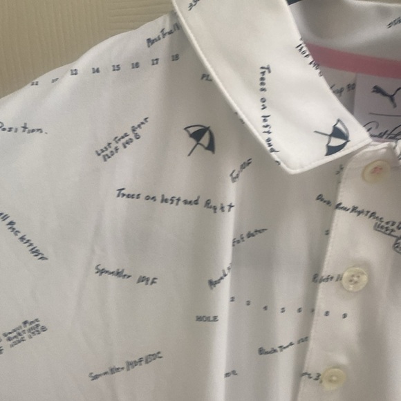 White Arnold Palmer Puma Golf polo crazy soft fabric! - Picture 3 of 12